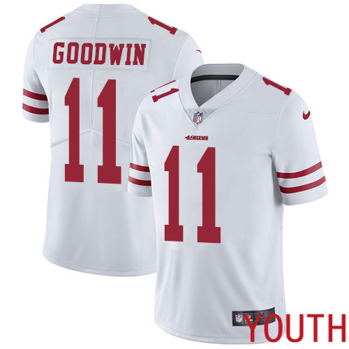 San Francisco 49ers Limited White Youth #11 Marquise Goodwin Road NFL Jersey Vapor Untouchable